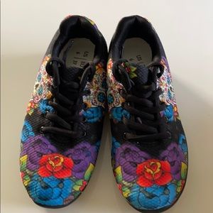 Sugar skull woman’s sneakers